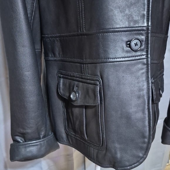 Style & Co. Black Leather Jacket - Picture 4 of 9